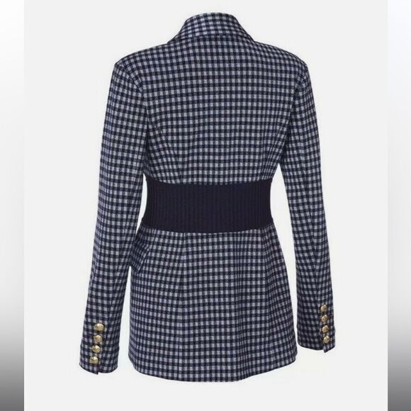 Cabi Checkup Blazer #5848 Navy & Periwinkle blue - Picture 3 of 14